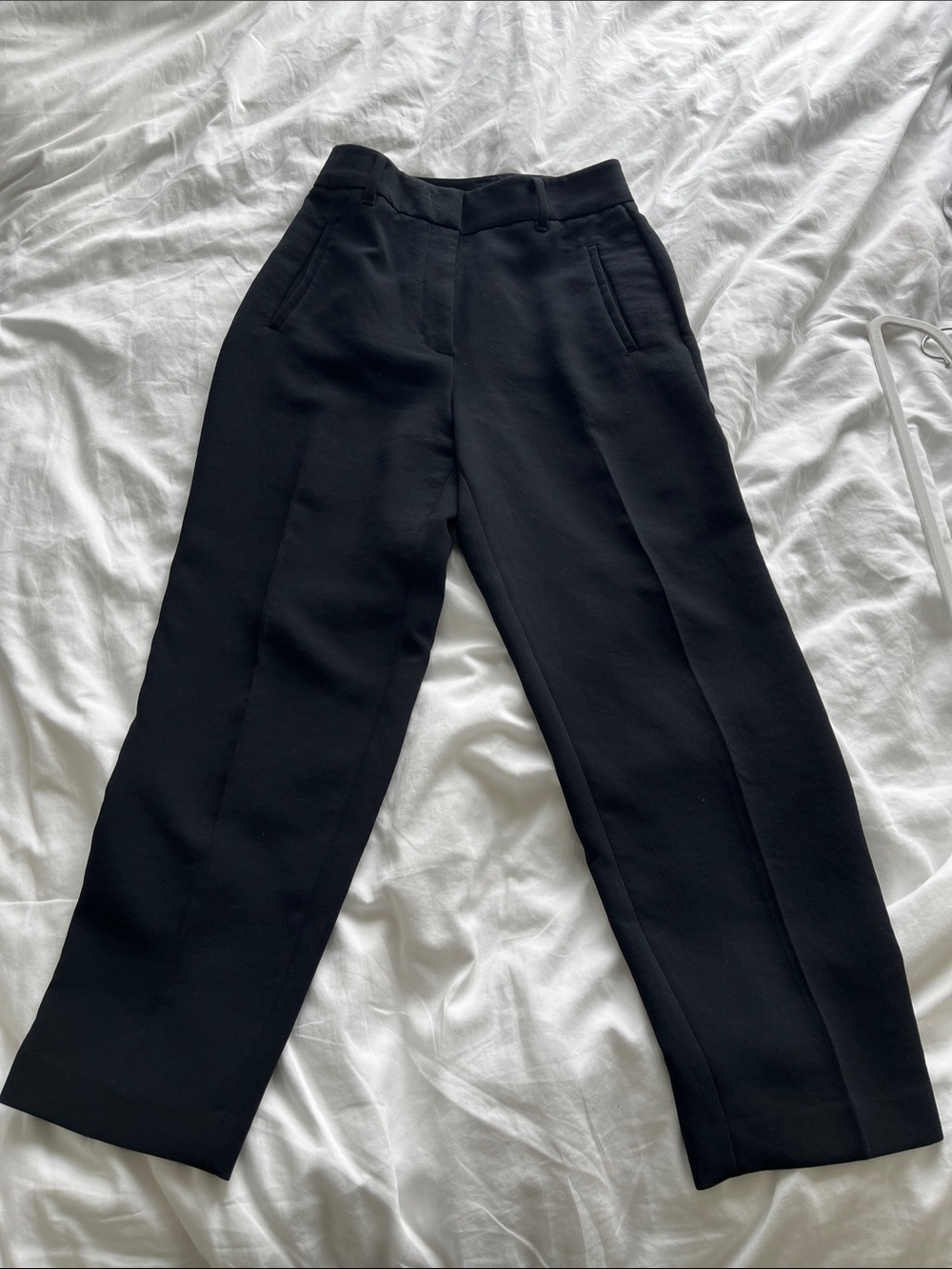 Aritzia Wide-Leg Black Tailored Trousers